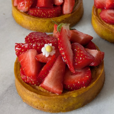 Tarte individuelle fraises