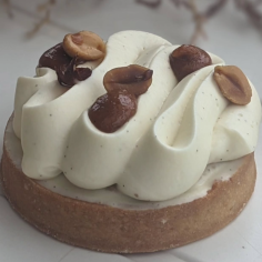 Tarte individuelle cacahuètes vanille