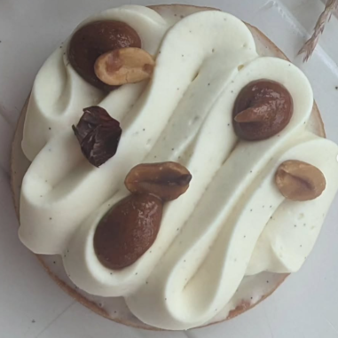 Tarte individuelle cacahuètes vanille