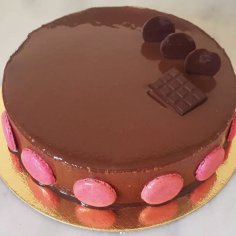 Entremet chocolat framboise