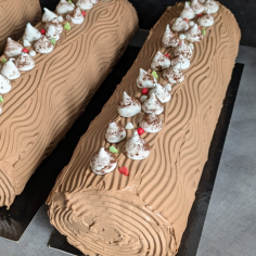 Bûche chocolat poire